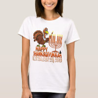 Camiseta feliz de Thanksgivukkah - de Thankgiving