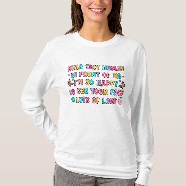 Camiseta Feliz de ver a tu profesor de la cara (Anverso)