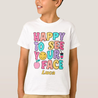 Camiseta Feliz De Ver Tu Cara Maestro Retro Lindo