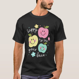Camiseta Feliz de ver tu rostro Groovy Apple Sonrisa Cara T