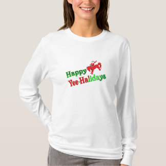 Camiseta feliz de Yee-Halidays de la manga larga