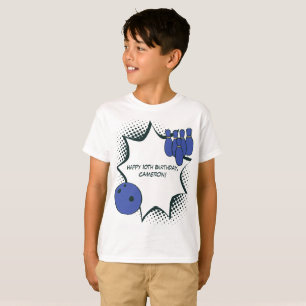 Camiseta Feliz décimo cumpleaños, Fiesta de bolos
