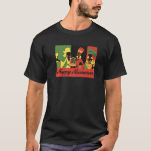 Camiseta Feliz Decoración de Kwanzaa Paz afroamericana Lo
