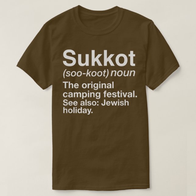 Camiseta Feliz Definición De Sukkot El Festi De Camping Ori (Diseño del anverso)