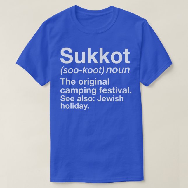 Camiseta Feliz Definición De Sukkot El Festi De Camping Ori (Diseño del anverso)