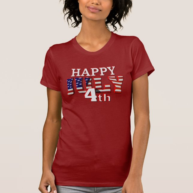 Camiseta feliz del 4 de julio (Anverso)