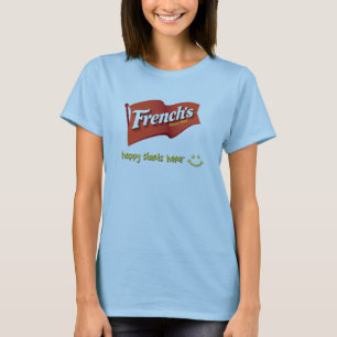 Camiseta feliz del comienzo del francés aquí