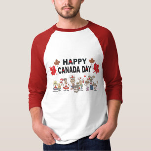 Camiseta feliz del día de Canadá