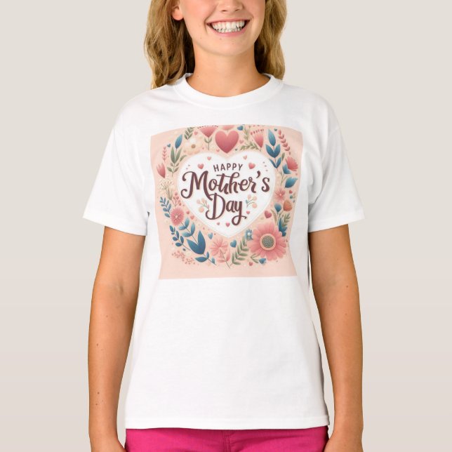 Camiseta feliz del día de la madre Chica (Anverso)