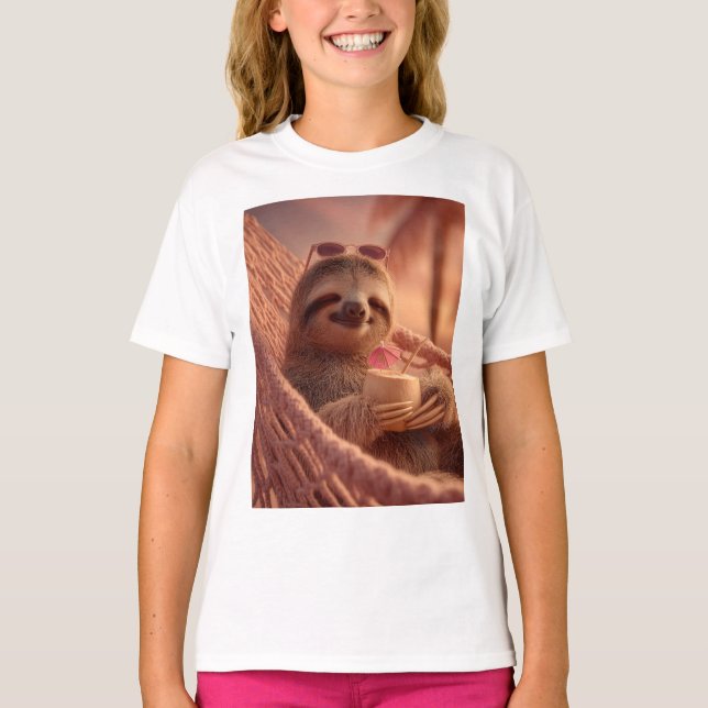 Camiseta Feliz descanso en una hamaca (Anverso)