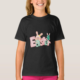 Camiseta Feliz deseo de Pascua - Graciosos besos conejitos