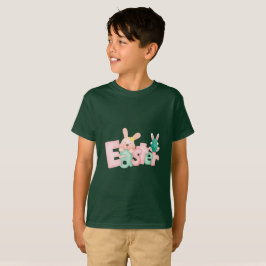 Camiseta Feliz deseo de Pascua - Graciosos besos conejitos