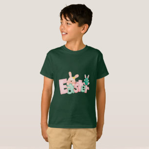 Camiseta Feliz deseo de Pascua - Graciosos besos conejitos