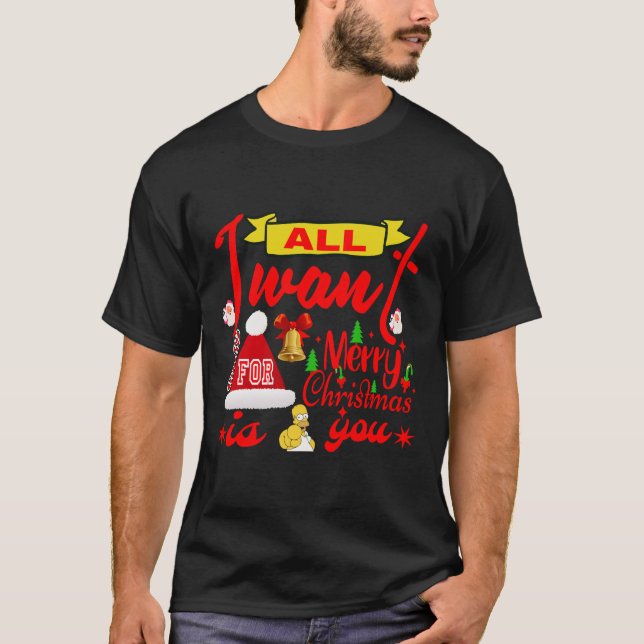 Camiseta Feliz deseo navideño: Todo lo que quiero es ti (Anverso)
