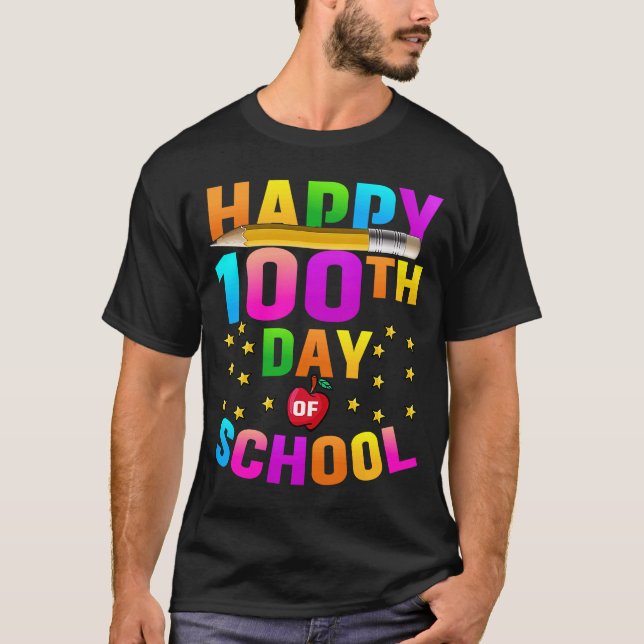 Camiseta Feliz Día 100 De La Escuela 2023 (Anverso)