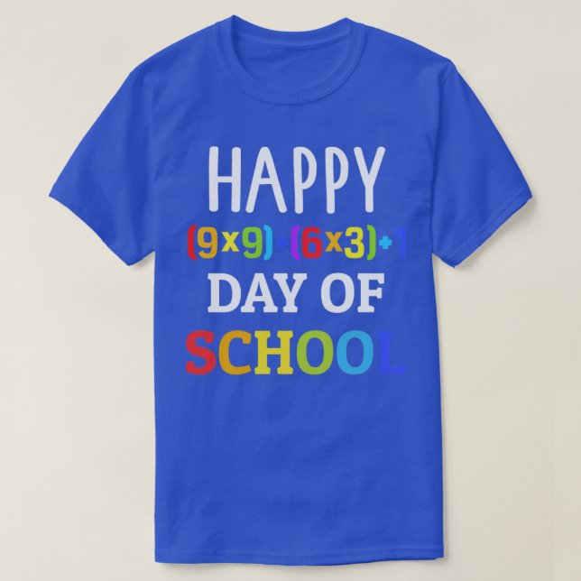 Camiseta Feliz día 100 de la escuela con fórmula matemática (Diseño del anverso)