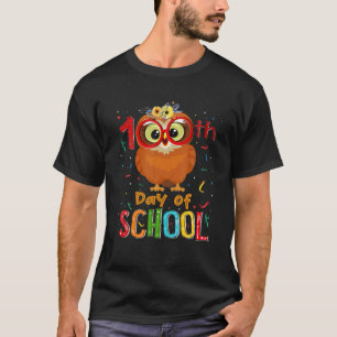 Camiseta Feliz Día 100 De Los Estudiantes Maestros Owl Lo