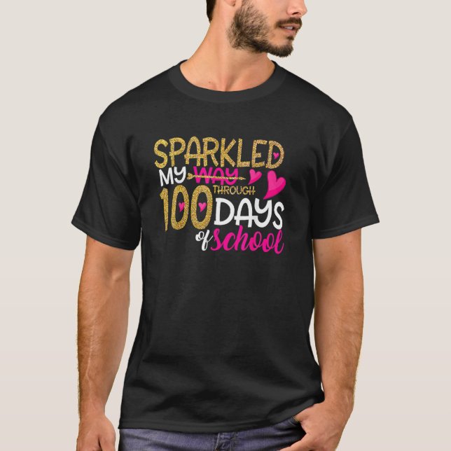 Camiseta Feliz Día 100 Me Abrió El Camino Durante 100 Días  (Anverso)