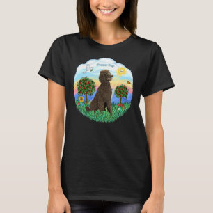 Camiseta Feliz día con un chocolate tradicional de caniche