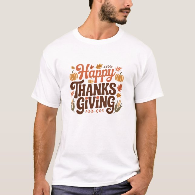 Camiseta Feliz Día de Acción de Gracias (Anverso)