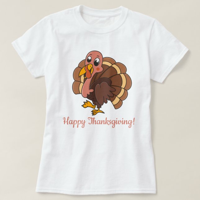 Camiseta Feliz Día de Acción de Gracias (Diseño del anverso)