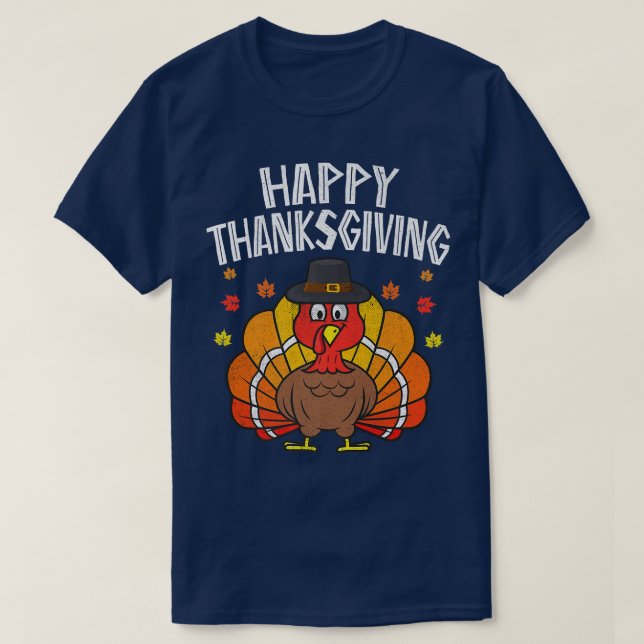 Camiseta Feliz Día de Acción de Gracias 2022 Funny Turkey D (Diseño del anverso)
