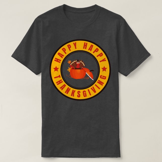 Camiseta Feliz Día de Acción de Gracias 5 (Diseño del anverso)