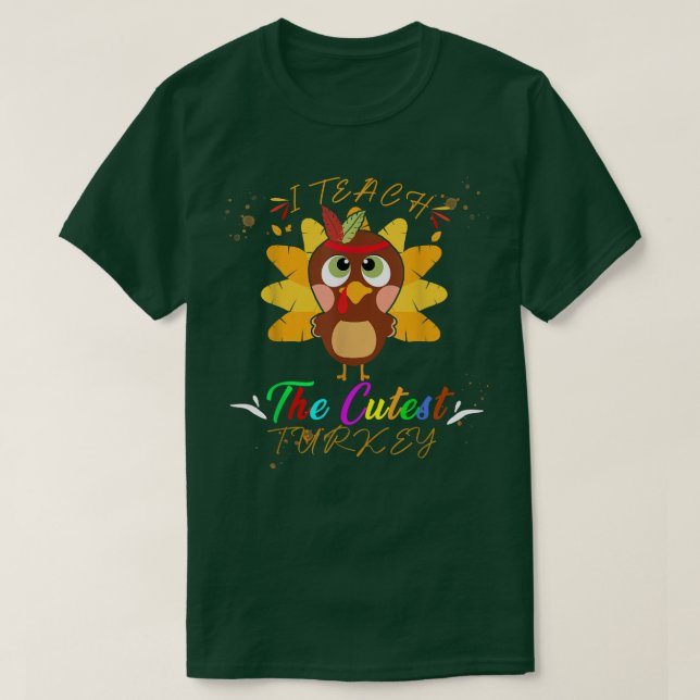 Camiseta Feliz Día de Acción de Gracias al profesor de aula (Diseño del anverso)