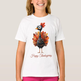 Camiseta Feliz Día de Acción de Gracias, bebé colorida Turq