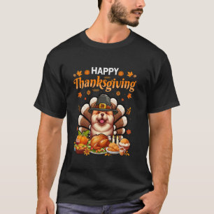 Camiseta Feliz Día de Acción de Gracias Chow Cosplay Turkey