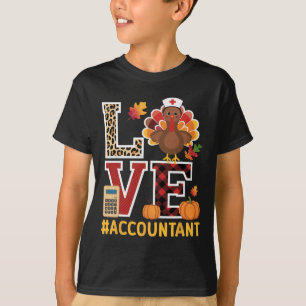 Camiseta Feliz Día de Acción de Gracias Contabilidad Día de