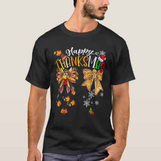 Camiseta Feliz Día de Acción de Gracias Coquette Bow Navida
