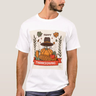 Camiseta Feliz Día de Acción de Gracias Corona de Otoño de