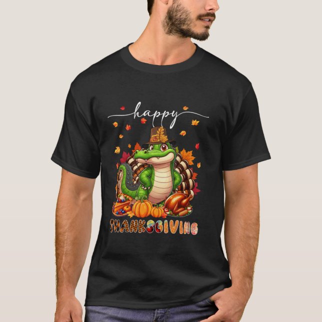 Camiseta Feliz Día de Acción de Gracias Costume Turquía Cae (Anverso)