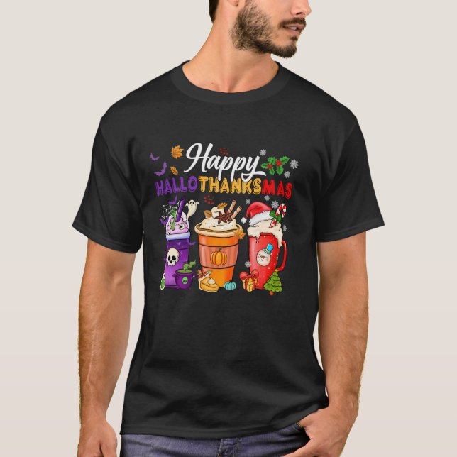Camiseta Feliz Día de Acción de Gracias de Hallothanksmas (Anverso)