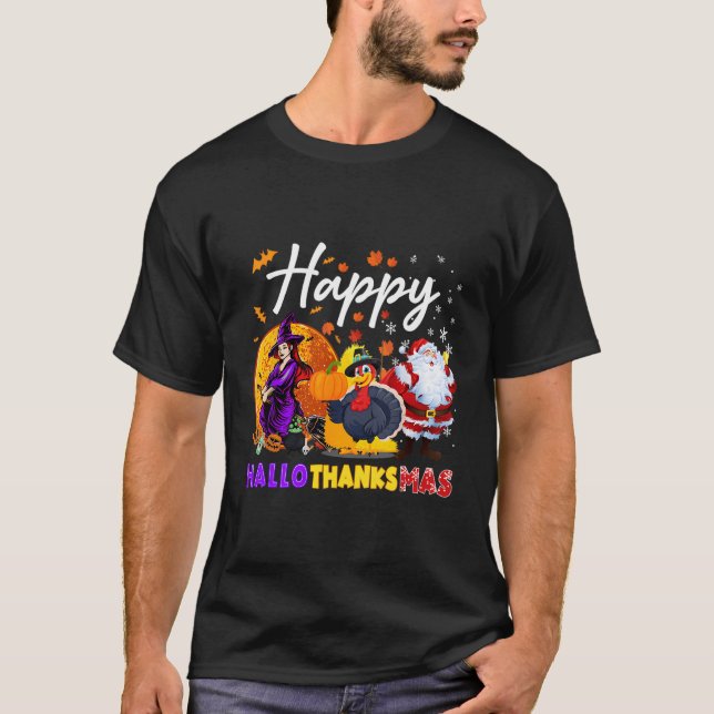 Camiseta Feliz Día de Acción de Gracias de Hallothanksmas G (Anverso)