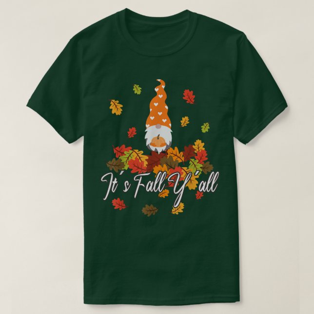 Camiseta Feliz Día de Acción de Gracias de Love Gnome otoño (Diseño del anverso)