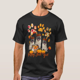 Camiseta Feliz Día de Acción de Gracias de Otoño y Cae Tres