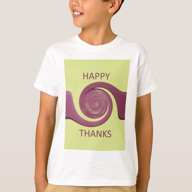 Camiseta Feliz Día de Acción de Gracias diseño de remolinos (Anverso)