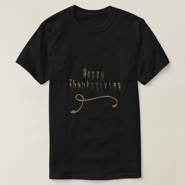 Camiseta Feliz Día de Acción de Gracias Elegante Típografía (Diseño del anverso)