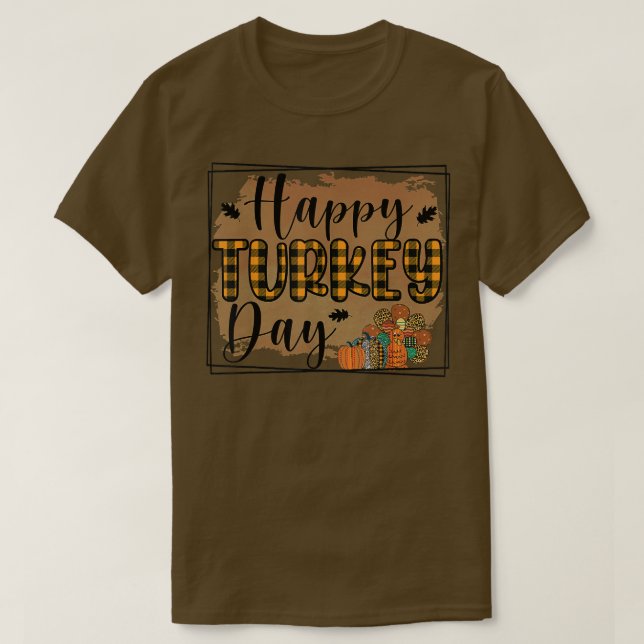 Camiseta Feliz Día de Acción de Gracias en Turquía (Diseño del anverso)