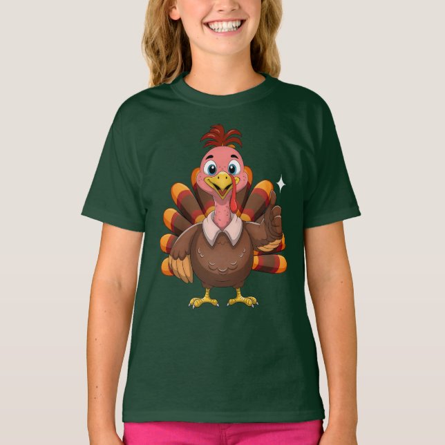 Camiseta Feliz Día de Acción de Gracias en Turquía (Anverso)