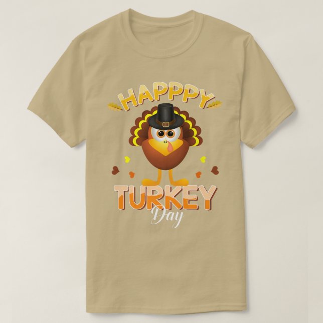 Camiseta Feliz Día de Acción de Gracias en Turquía (Diseño del anverso)