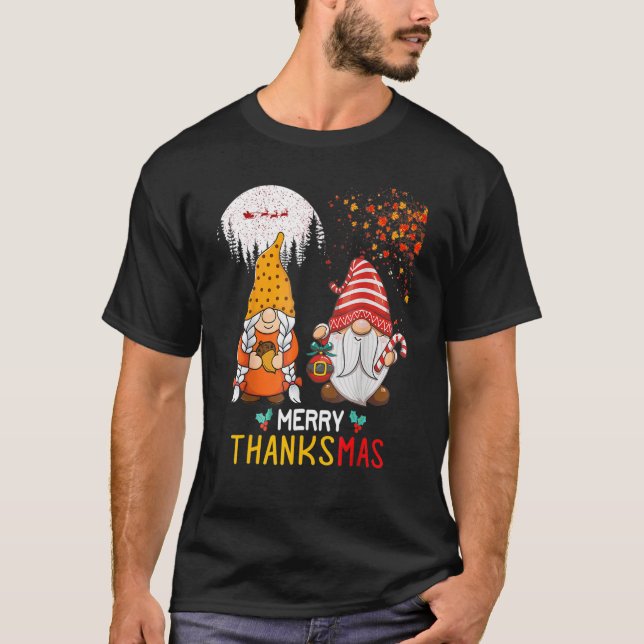 Camiseta Feliz Día de Acción de Gracias Feliz Navidad Felic (Anverso)