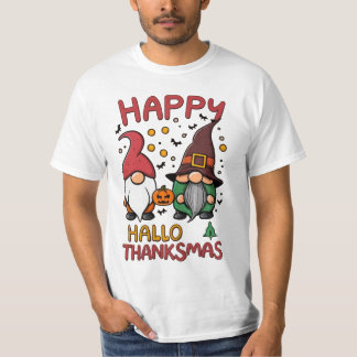 Camiseta Feliz Día de Acción de Gracias Hallothanksmas Gnom