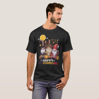 Camiseta Feliz Día de Acción de Gracias Hallothanksmas Gnom