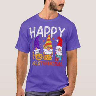 Camiseta Feliz Día de Acción de Gracias Hallothanksmas Gnom