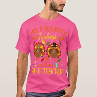Camiseta Feliz Día de Acción de Gracias, mis pavos favorito