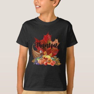 Camiseta Feliz Día de Acción de Gracias Otoño Cae Maple Lea
