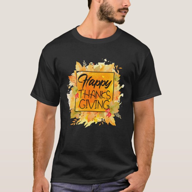 Camiseta Feliz Día de Acción de Gracias otoño Funny349png34 (Anverso)